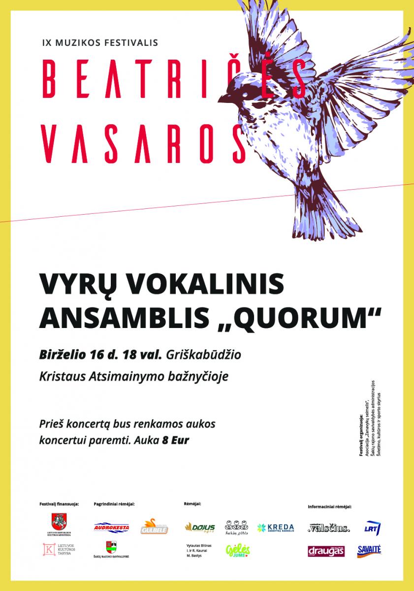 Festivalyje „Beatričės vasaros“ ansamblis „Quorum“