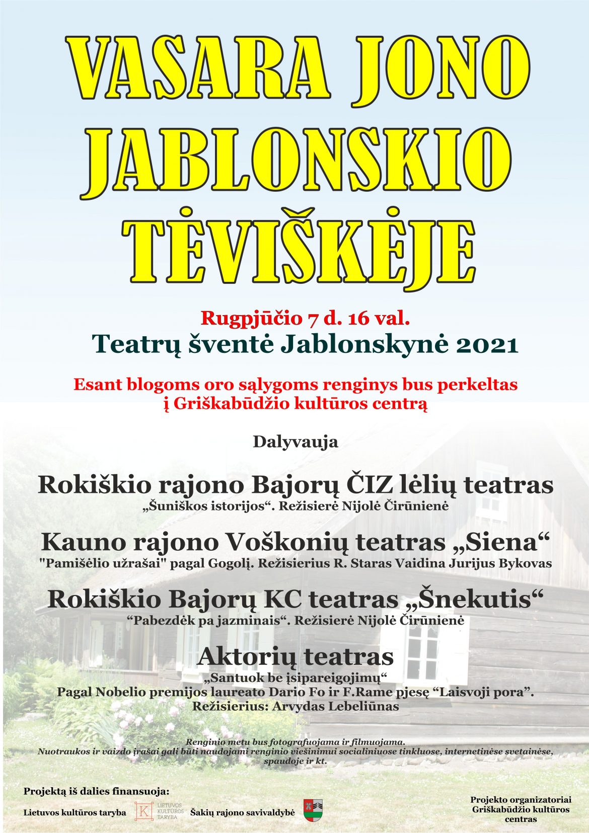 Teatrų šventė Jablonskynė 2021
